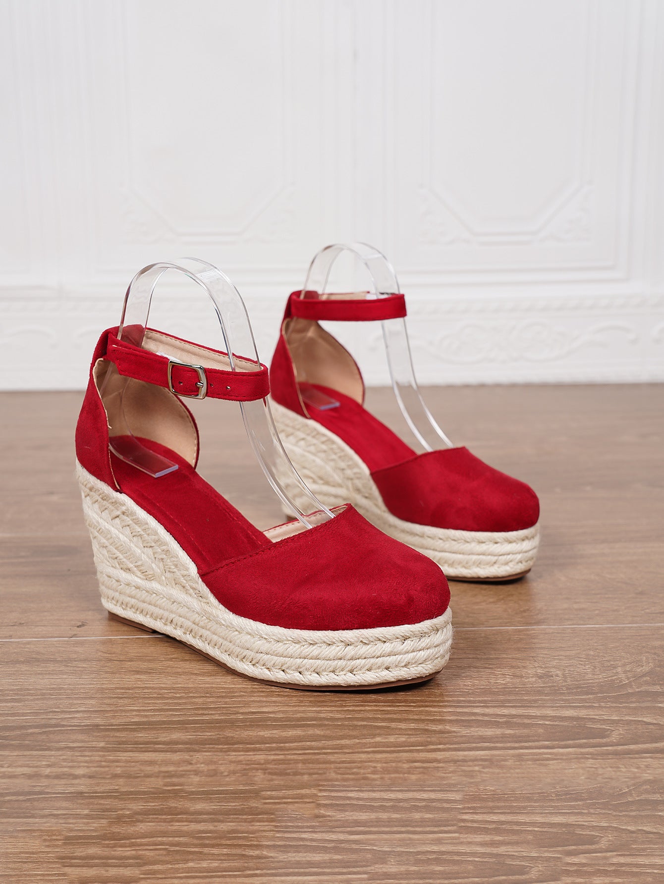 Sandales Espadrilles à Plateforme avec Bride Cheville