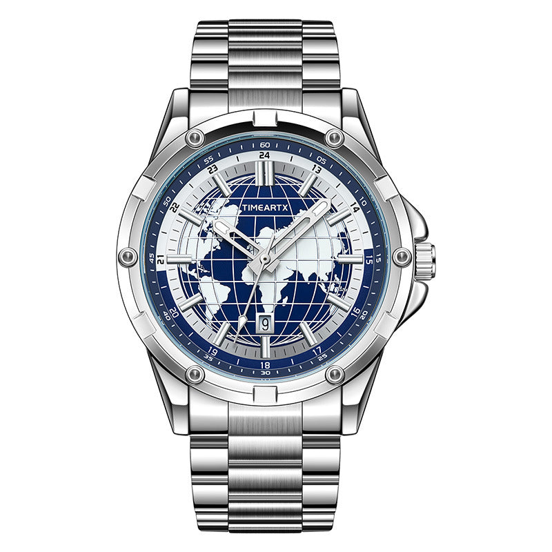 Montre Quartz Terre Lumineuse et Résistante à l'Eau