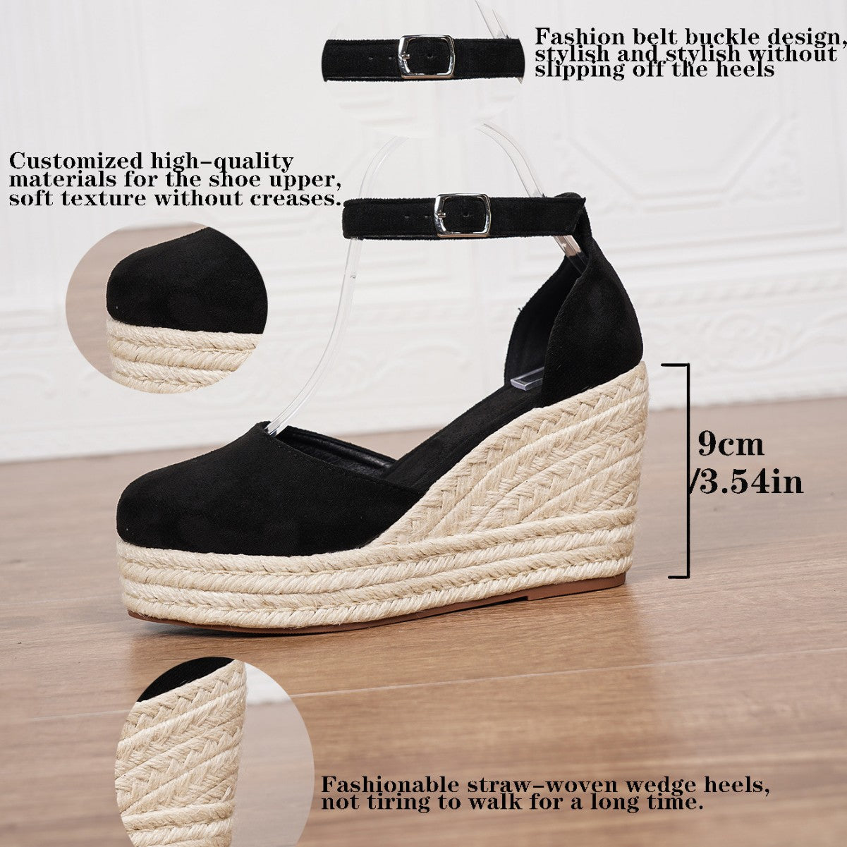 Sandales Espadrilles à Plateforme avec Bride Cheville