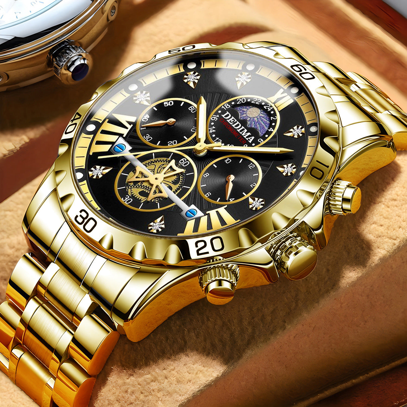 Montre Quartz à Volant Lumineuse Étanche pour Affaires