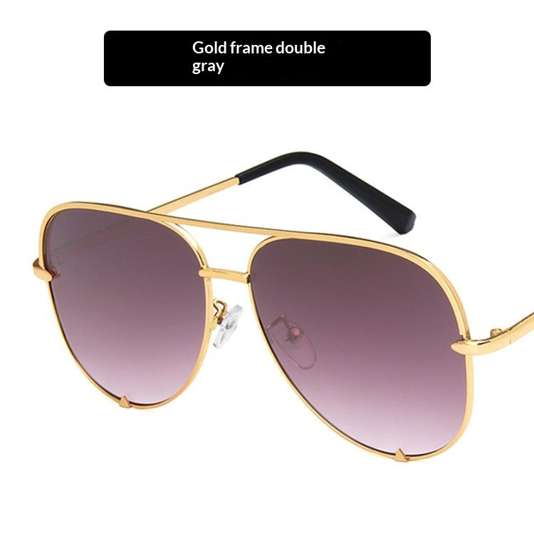 Lunettes de soleil en métal à double pont