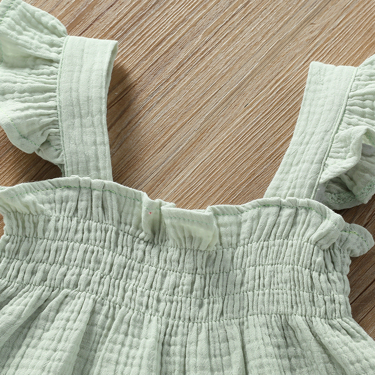Ensemble short court et haut bretelles uni pour filles