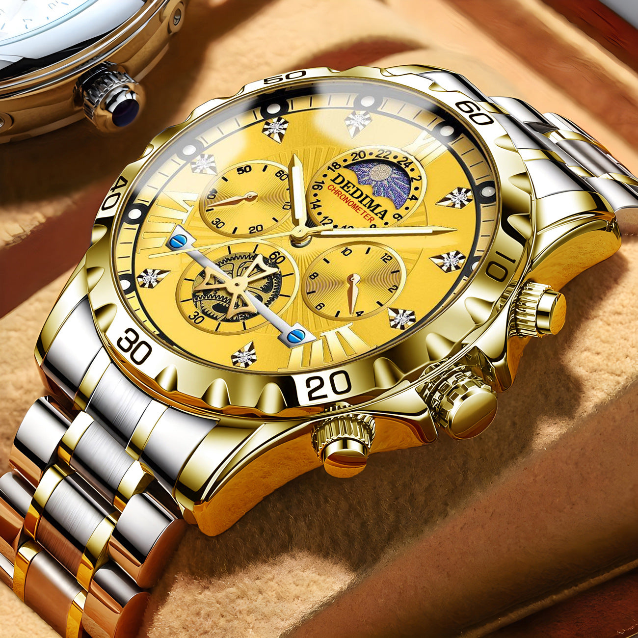 Montre Quartz à Volant Lumineuse Étanche pour Affaires