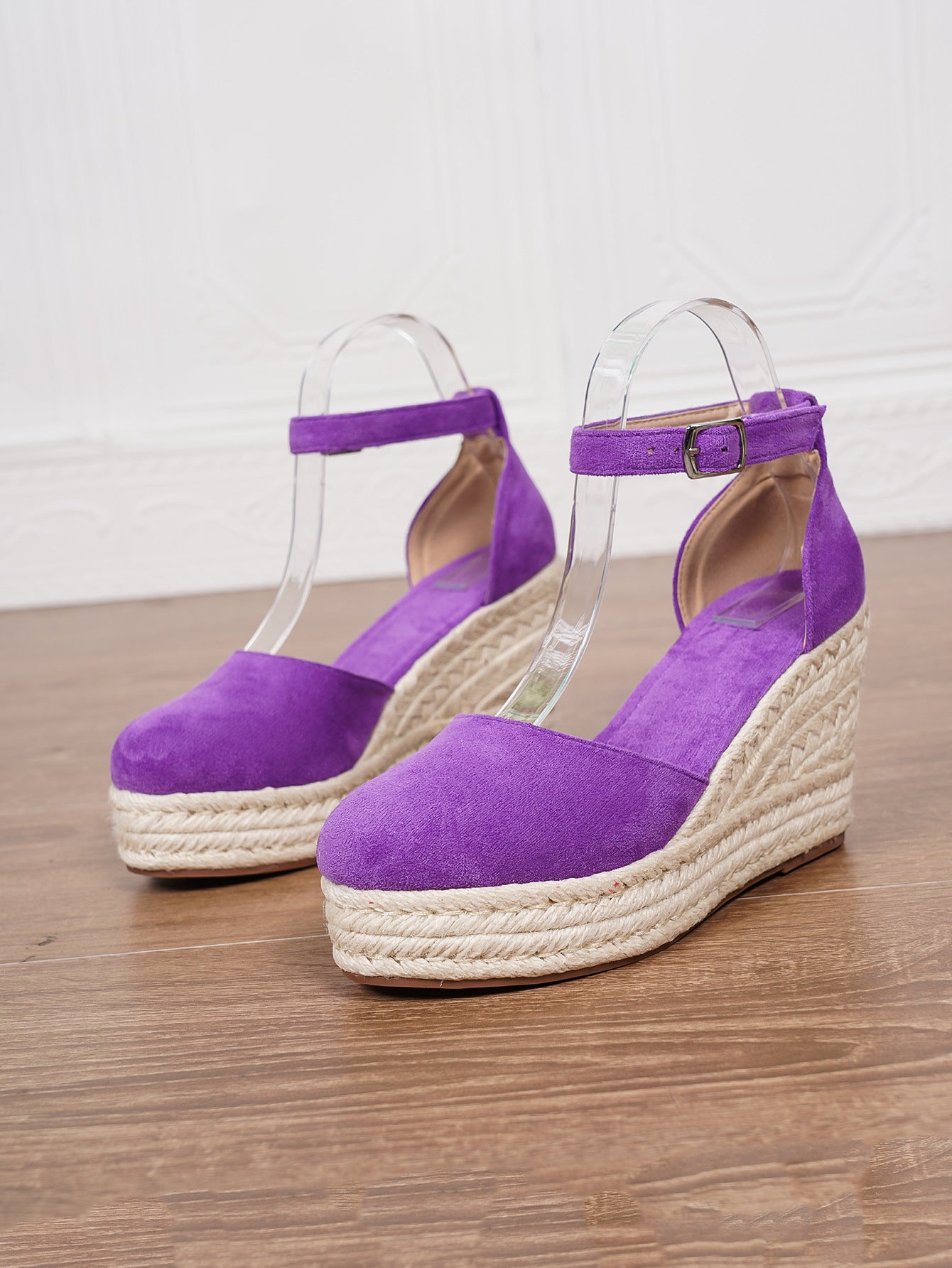 Sandales Espadrilles à Plateforme avec Bride Cheville