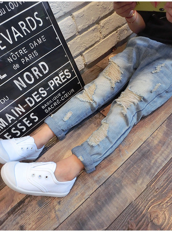 Nouveaux pantalons déchirés pour garçons