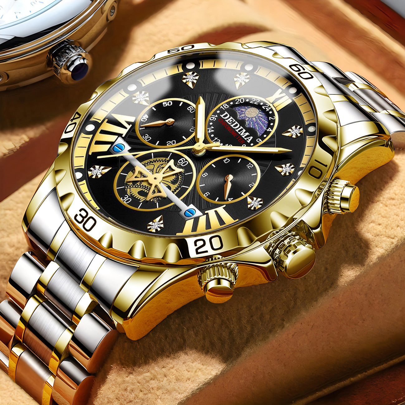 Montre Quartz à Volant Lumineuse Étanche pour Affaires