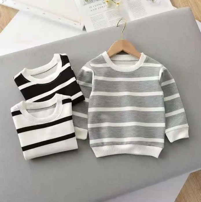 T-shirt à manches longues rayé pour enfants à la mode