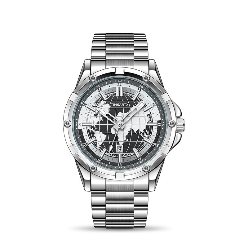 Montre Quartz Terre Lumineuse et Résistante à l'Eau