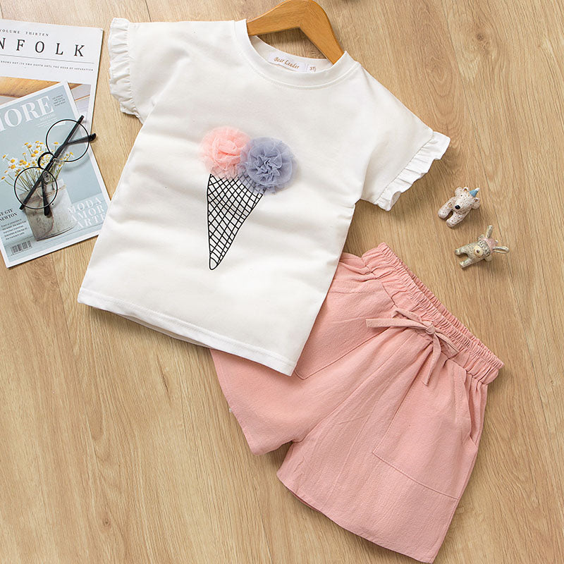 Ensemble haut et short fille