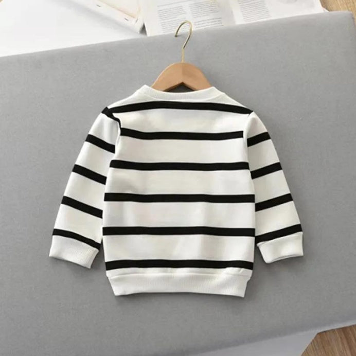 T-shirt à manches longues rayé pour enfants à la mode