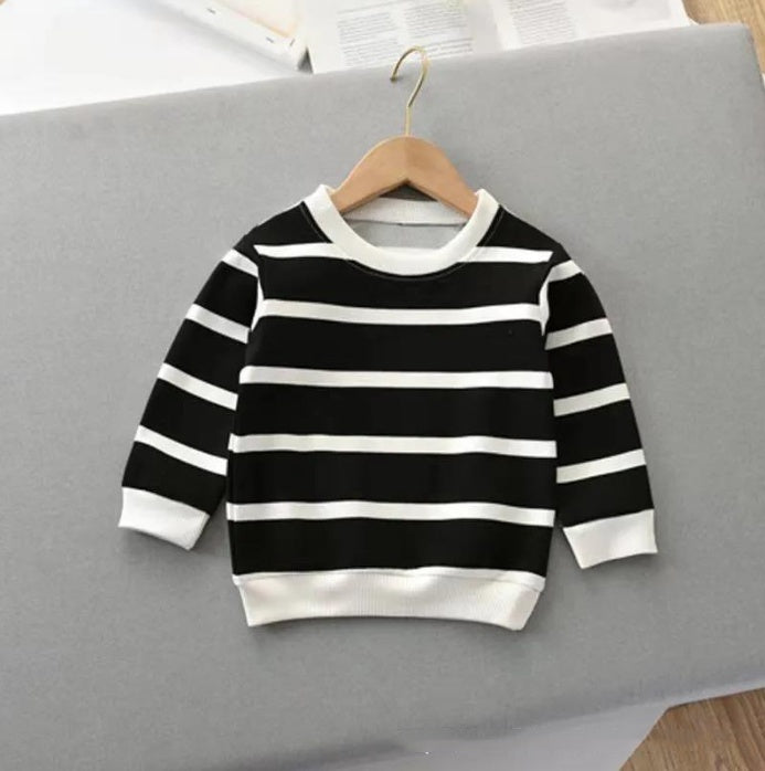 T-shirt à manches longues rayé pour enfants à la mode