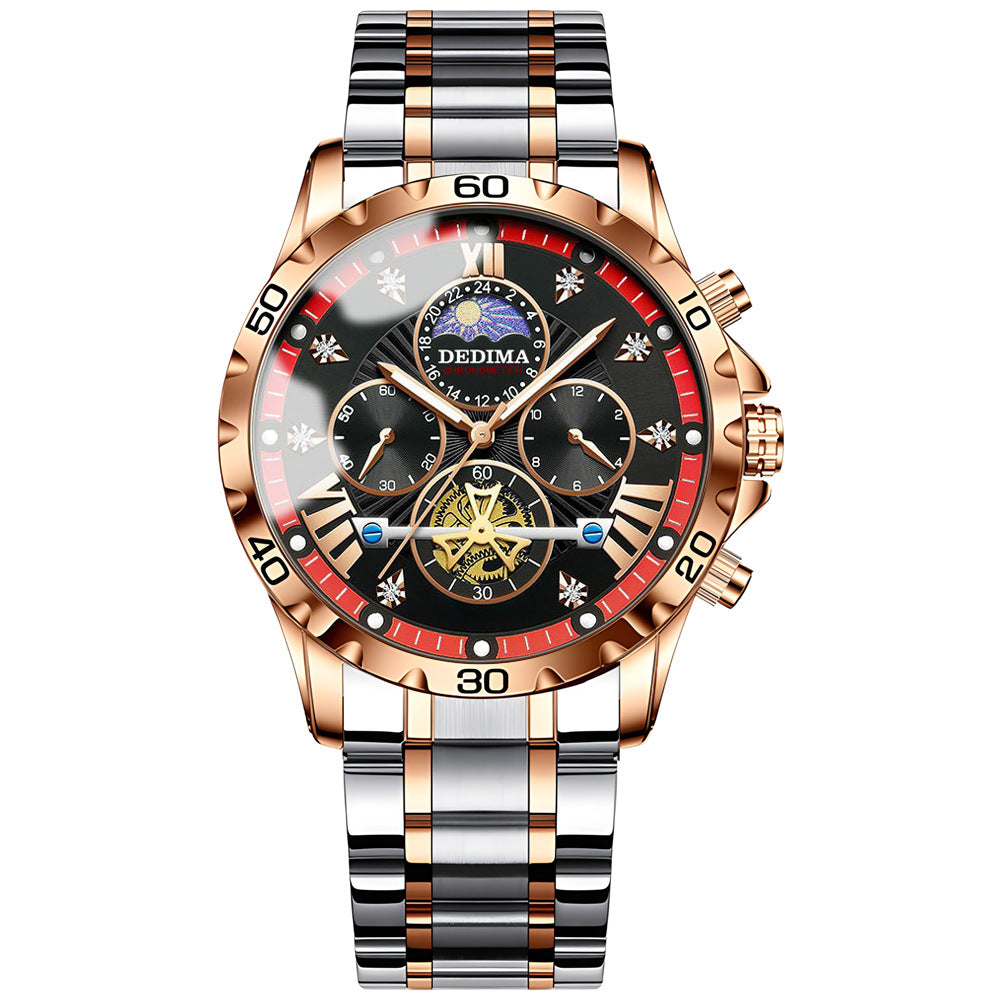 Montre Quartz à Volant Lumineuse Étanche pour Affaires