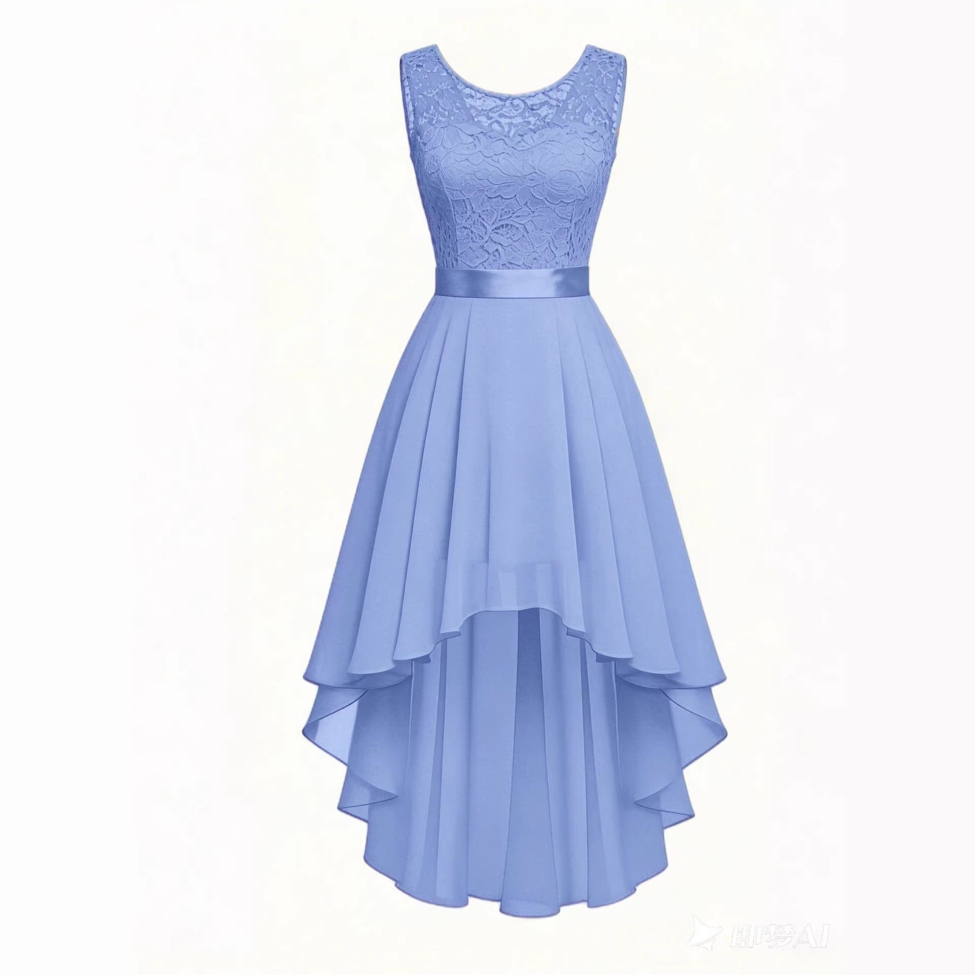 Nouvelle Robe à l'avant courte, à l'arrière longue, moulante, sans manches