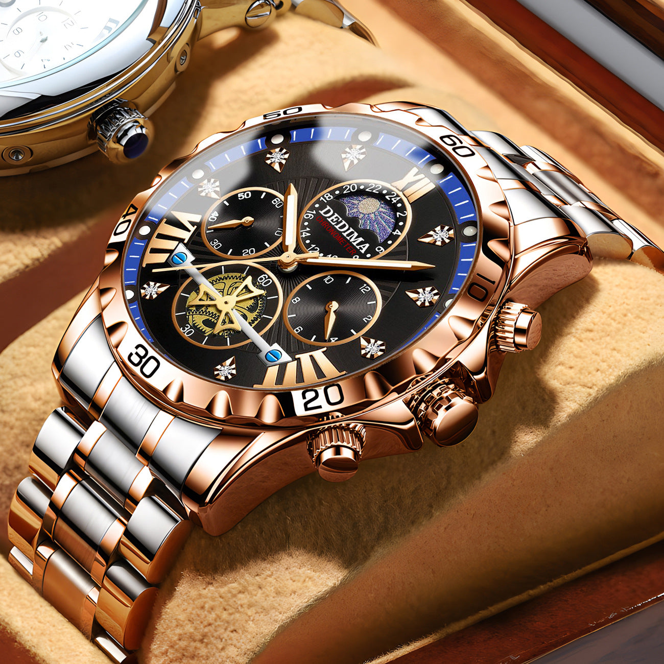 Montre Quartz à Volant Lumineuse Étanche pour Affaires